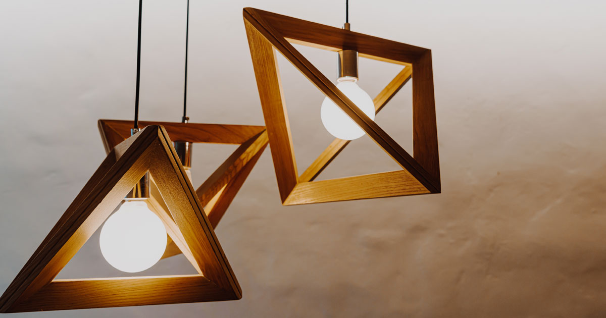 lampadaire en bois design
